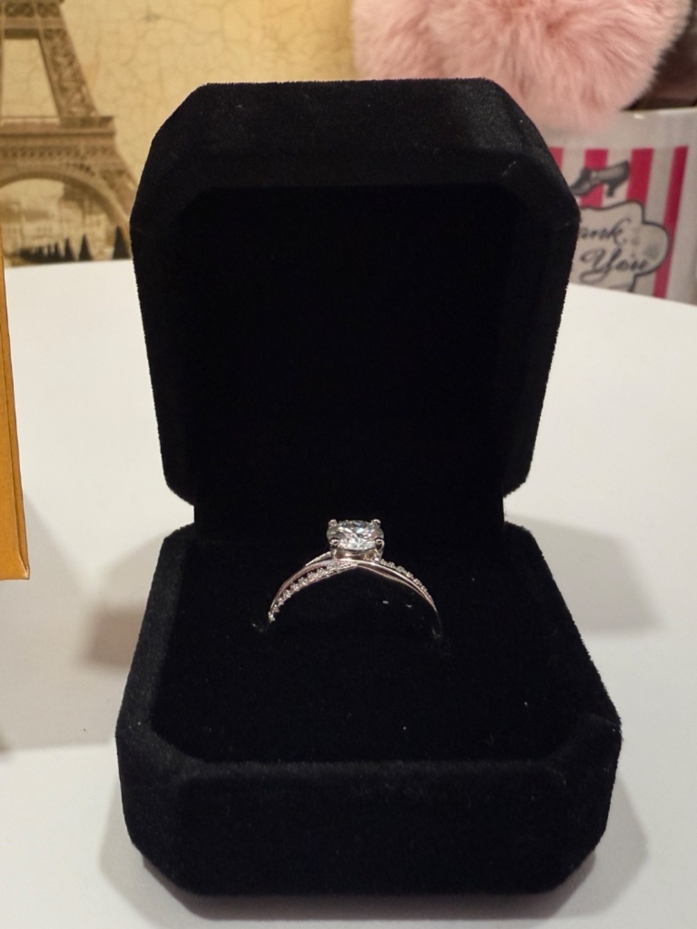 COUTURE ROUND CUT MOISSANITE RING! (SIZE 7) - Picture 15 of 16